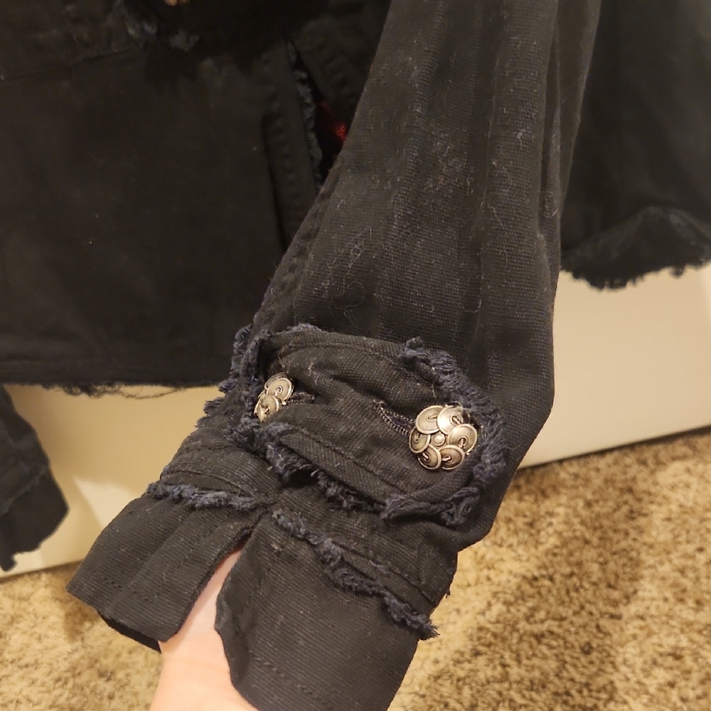 BKE Black Blazer with Red Patterned Accents - Picture 13 of 13